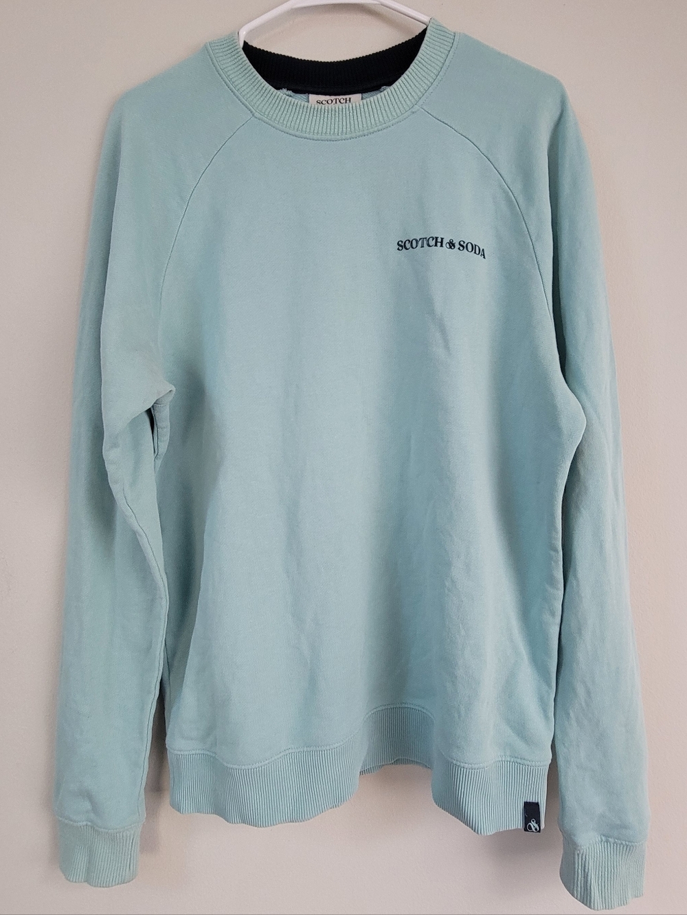 Scotch & Soda Logo Crew Neck Cotton Pull Over Women's Size M Sweater Preppy